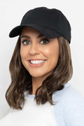 Baseball Hat with Hair: 8270 Wavy Hat Black by Henry Margu