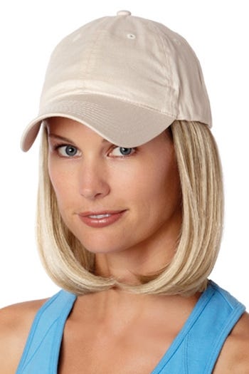 Baseball Cap with Hair: 8228 Classic Hat Beige