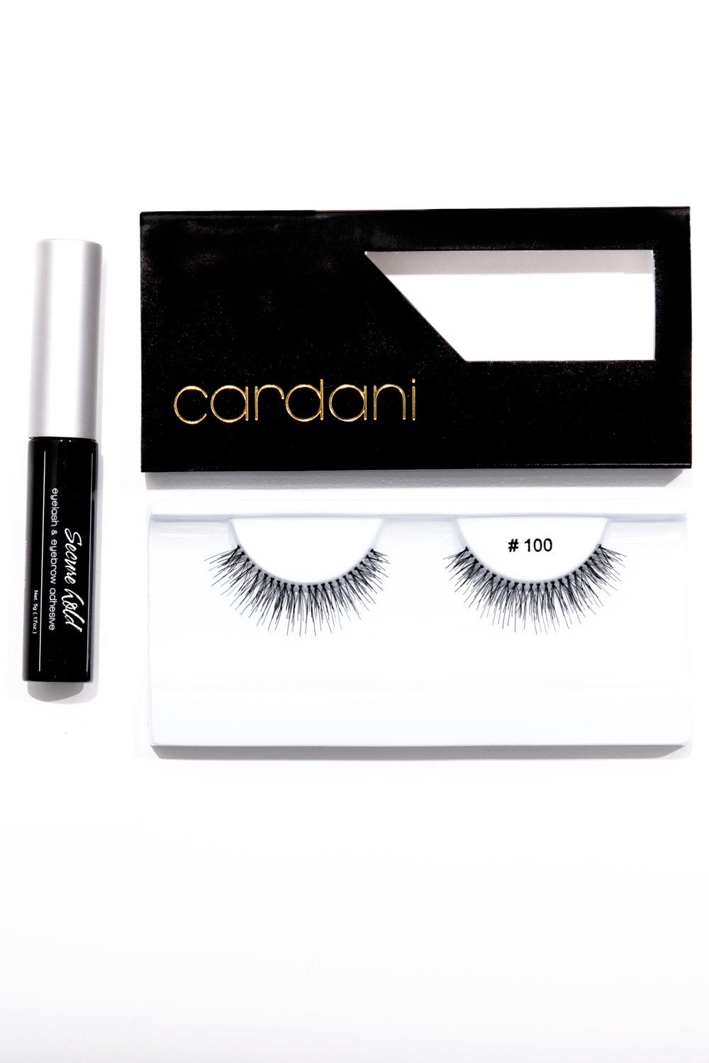 #100 Black Eyelashes w Glue