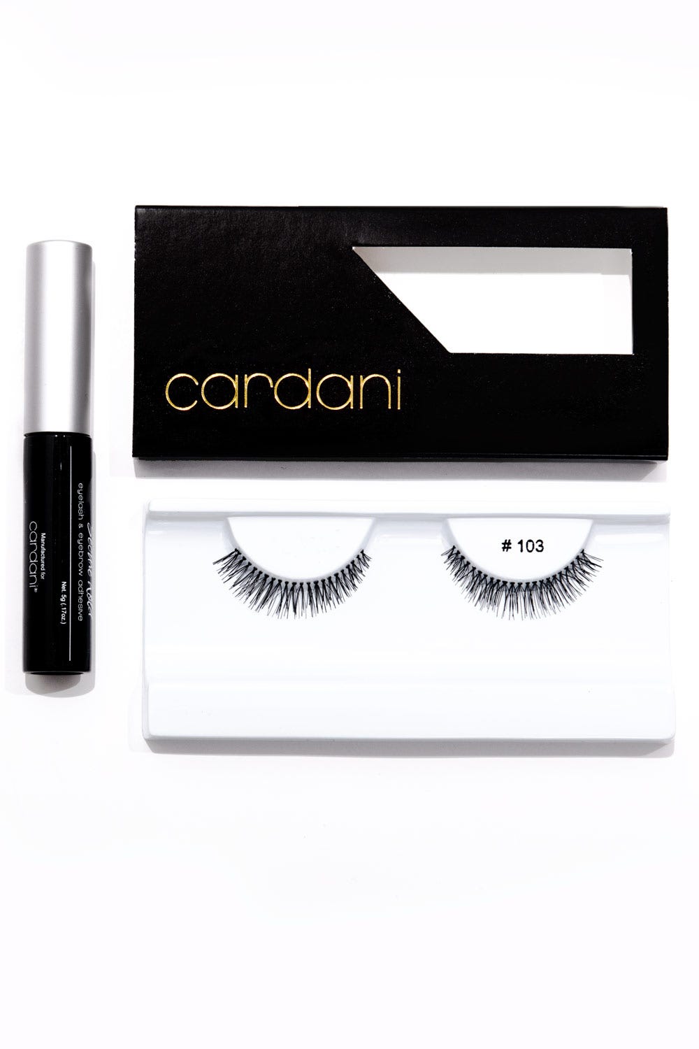 #103 Black Eyelashes w Glue