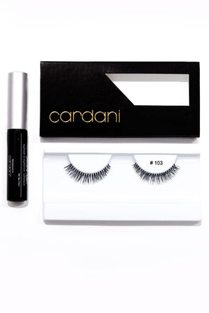 #103 Black Eyelashes w Glue